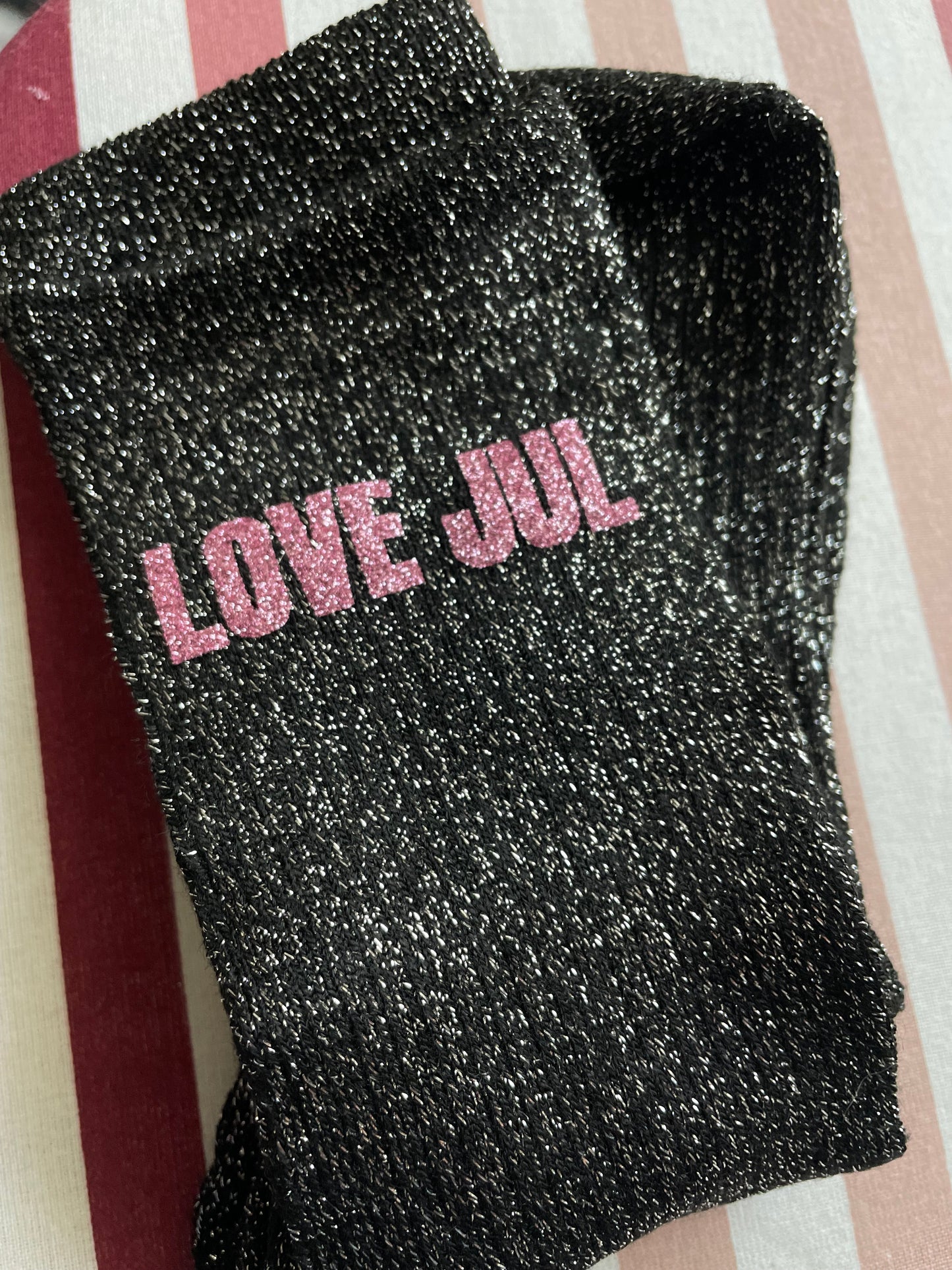 Chaussettes paillettes Love Jul